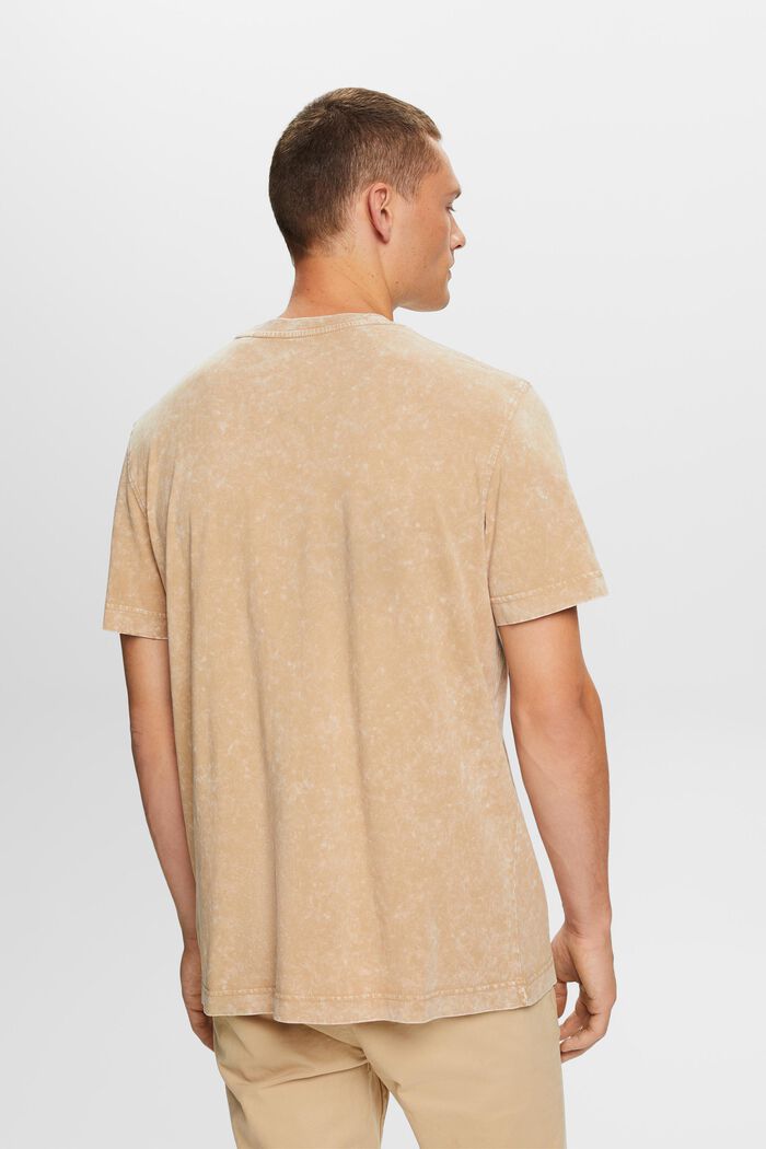 T-shirt 100% cotone lavato a pietra, BEIGE, detail image number 3