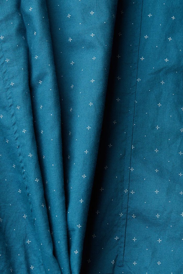 Camicia button-down con microstampa, DARK TURQUOISE, detail image number 5