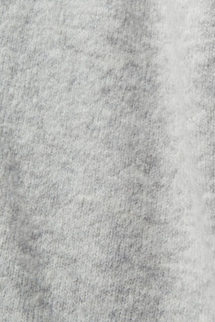 Pullover a V in misto lana, LIGHT GREY, detail image number 5