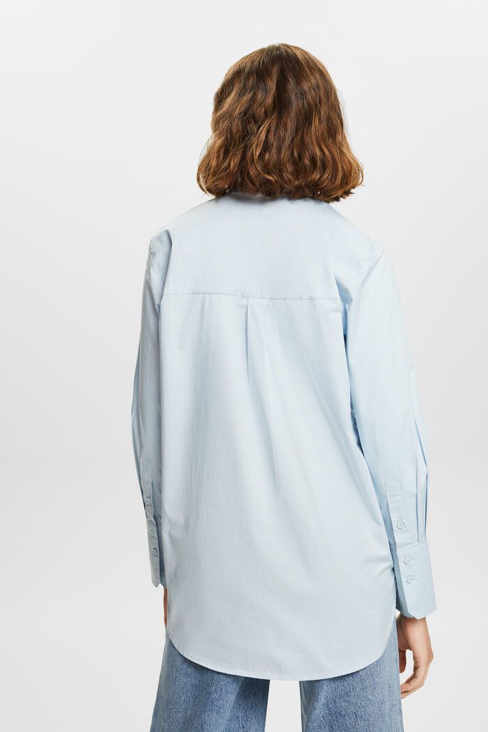 Camicia blusata dal taglio ampio, LIGHT BLUE, detail image number 4