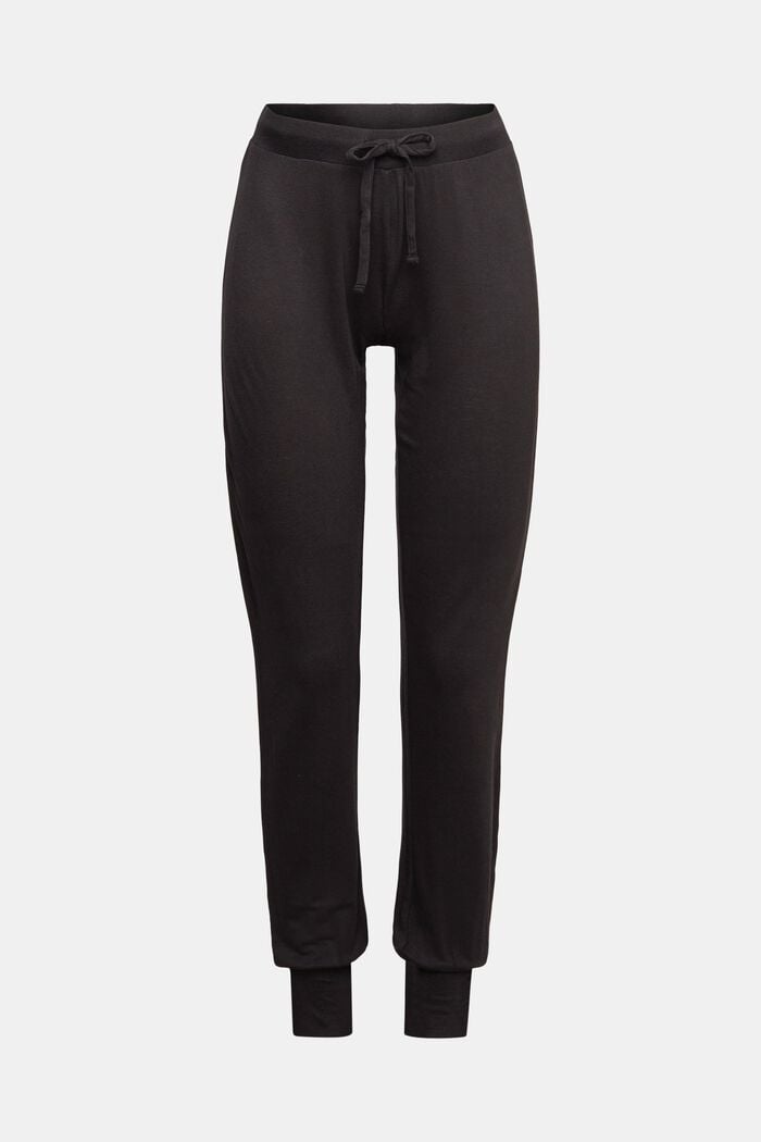 Pantaloni da pigiama in LENZING™ ECOVERO™, BLACK, overview