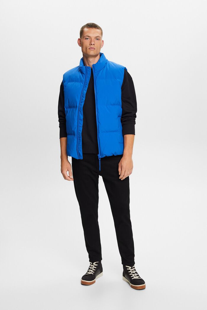 Gilet trapuntato in piumino, BRIGHT BLUE, detail image number 1