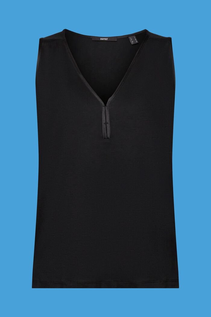 Top in jersey, lyocell TENCEL™, BLACK, detail image number 6