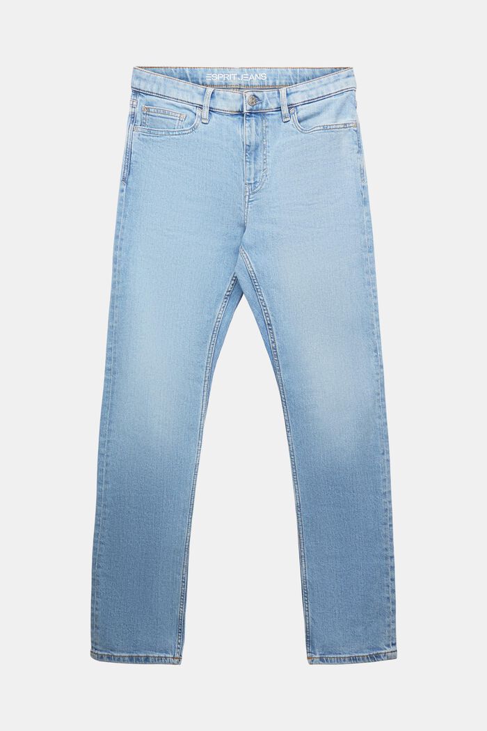 Jeans Slim Fit a vita media, BLUE LIGHT WASHED, detail image number 6
