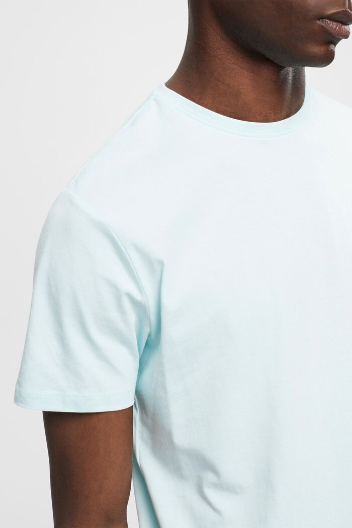 T-shirt slim fit in cotone Pima, LIGHT AQUA GREEN, detail image number 2