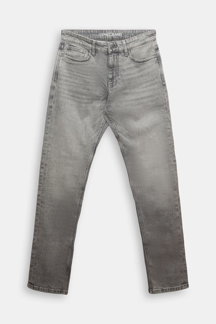 Jeans Slim Fit a vita media, GREY LIGHT WASHED, detail image number 7