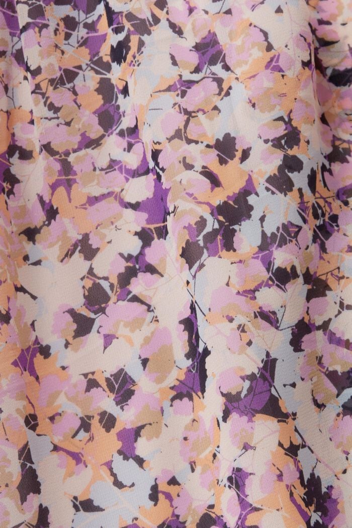 Blusa in chiffon con motivo, LILAC, detail image number 5