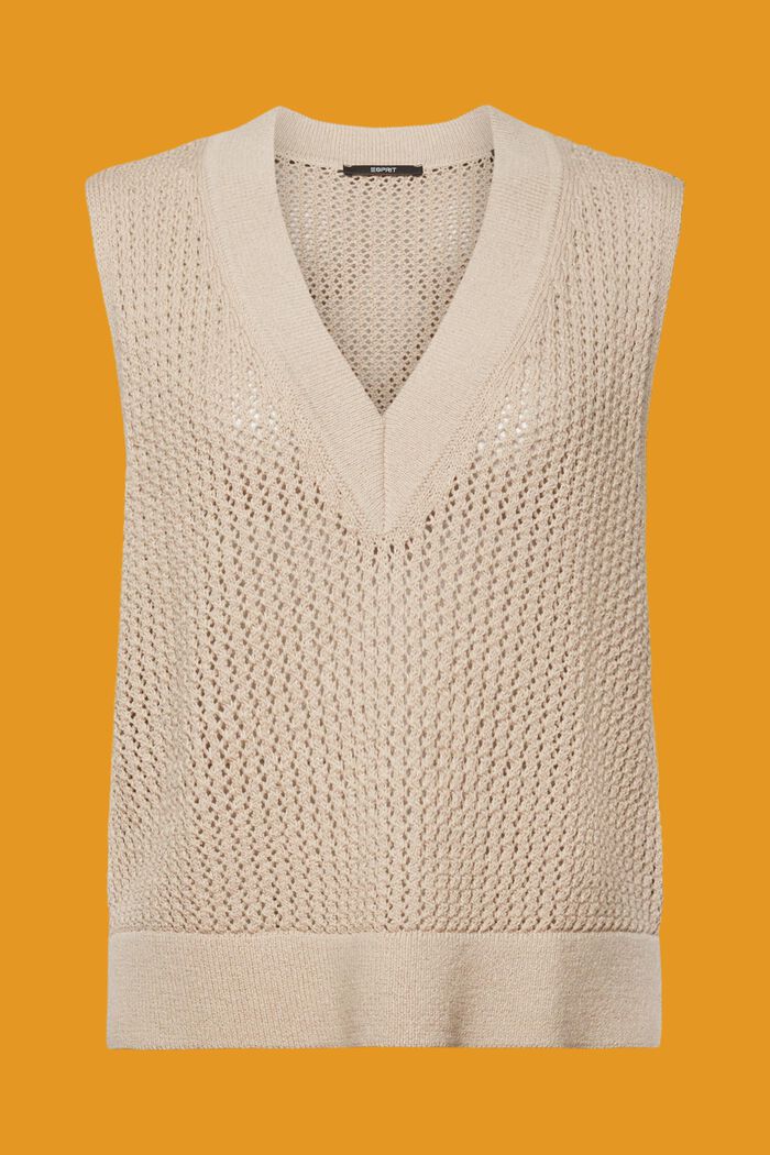 Gilet, misto cotone, LIGHT TAUPE, detail image number 5