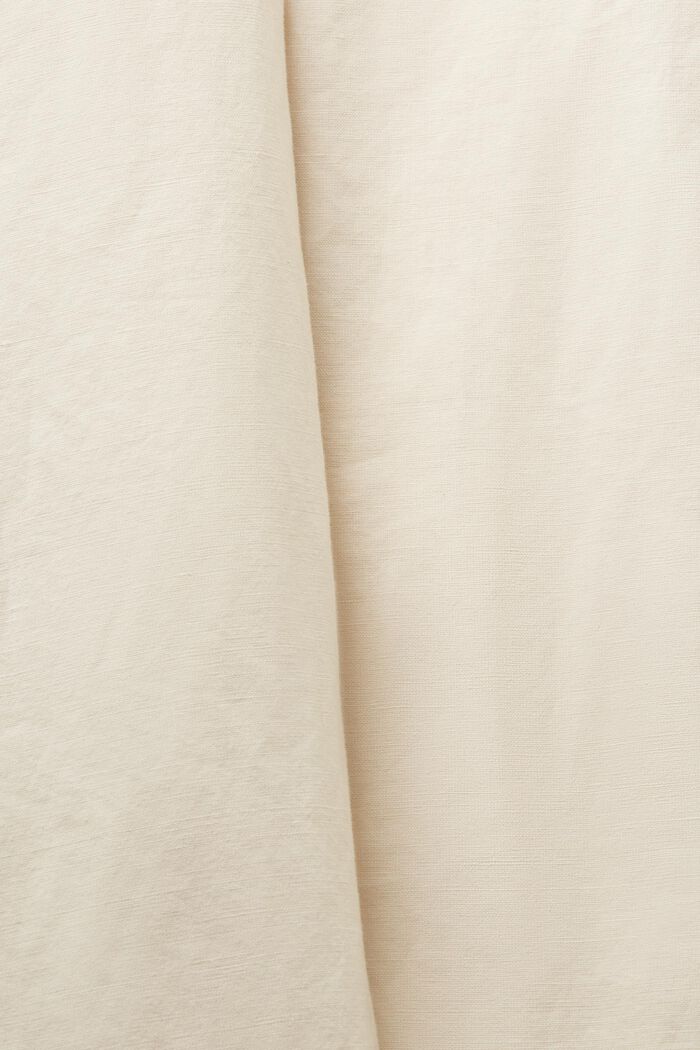 Pantaloni in cotone e lino con fila di bottoni, CREAM BEIGE, detail image number 6