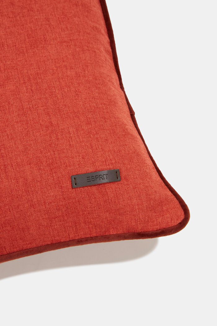 Fodera decorativa per cuscino con cordoncino in velluto, RUST, detail image number 1