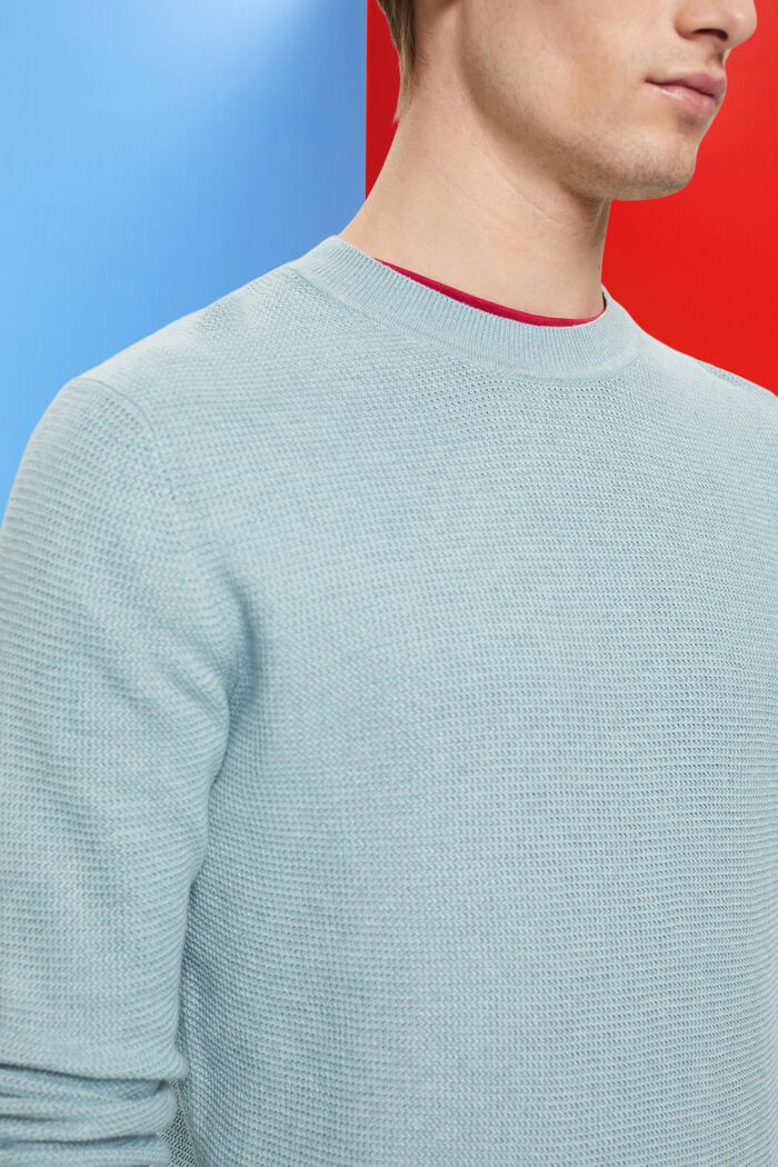 Maglione a righe, GREY BLUE, detail image number 2