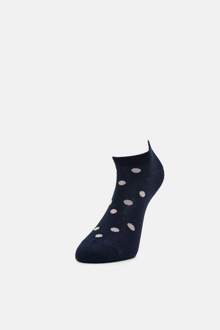 Confezione doppia: calze da sneakers a pois, MARINE, detail image number 2
