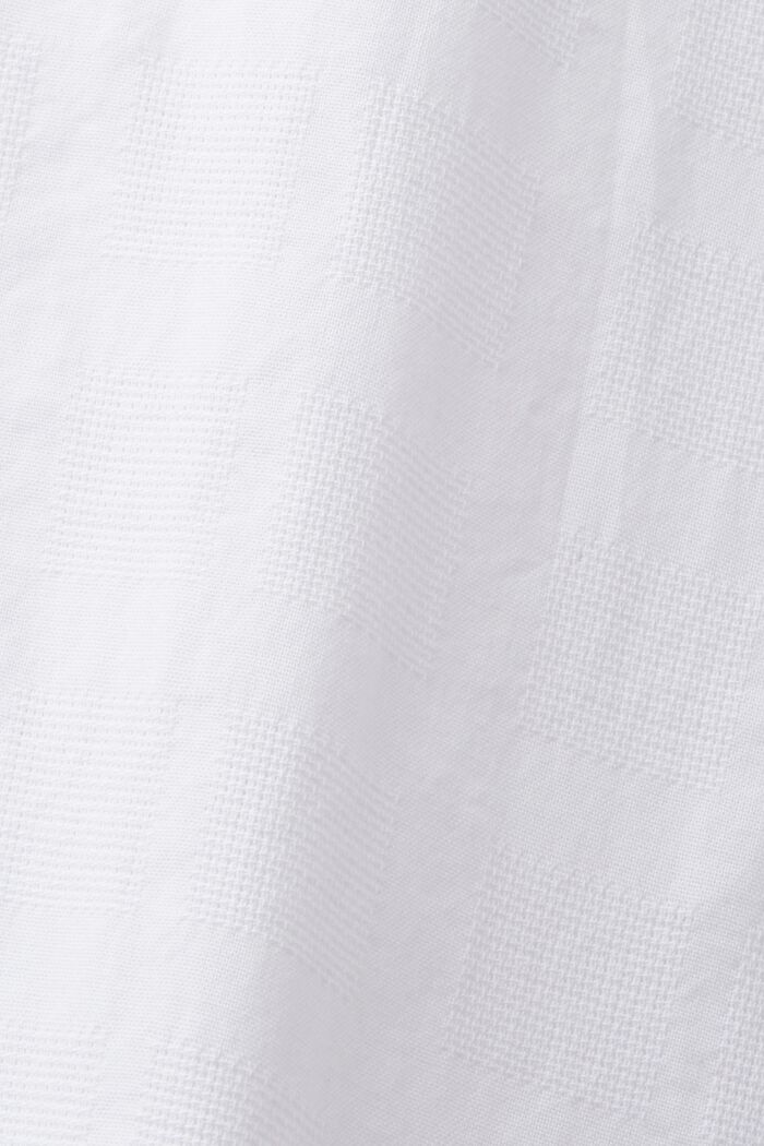 Camicia in cotone strutturato, WHITE, detail image number 6
