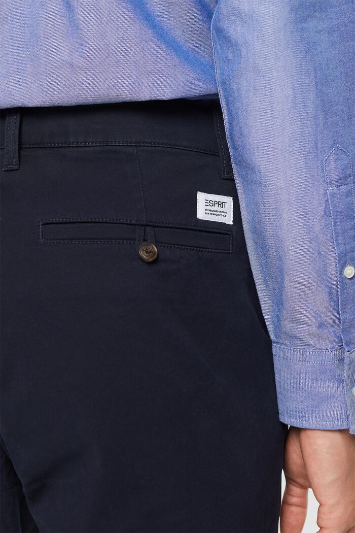 Chino slim fit in twill di cotone, NAVY, detail image number 4