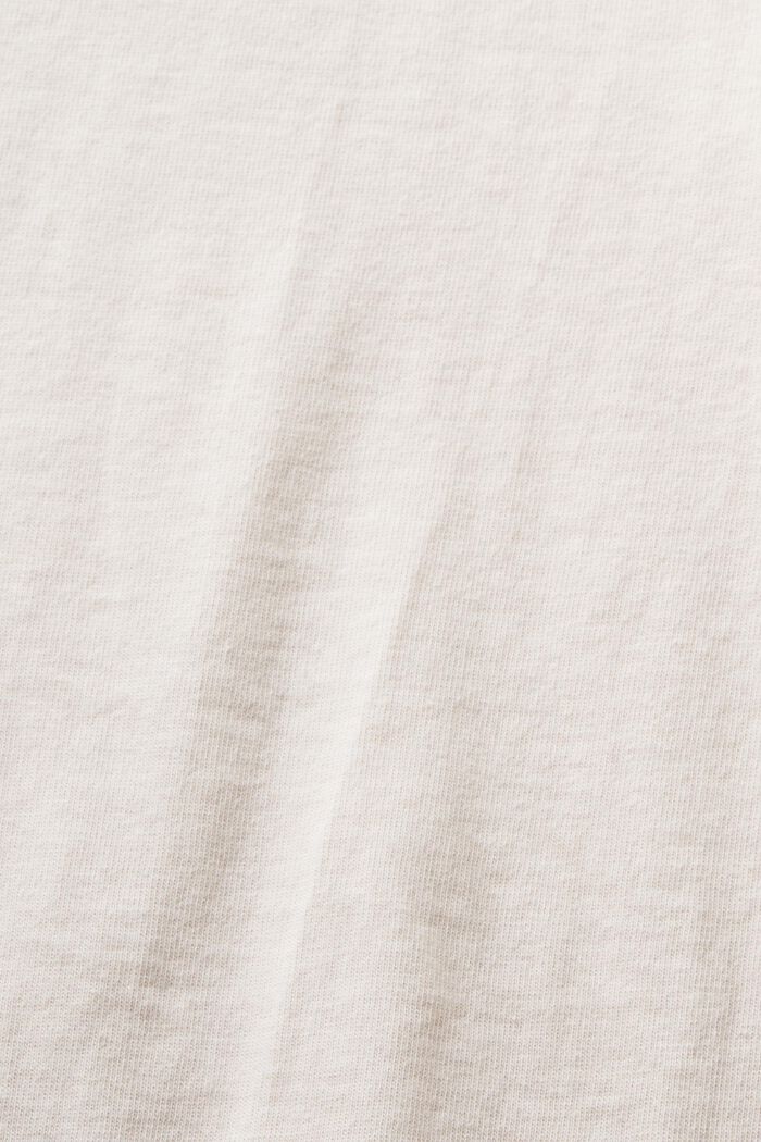 T-shirt a maniche corte in materiale misto, LIGHT BEIGE, detail image number 5
