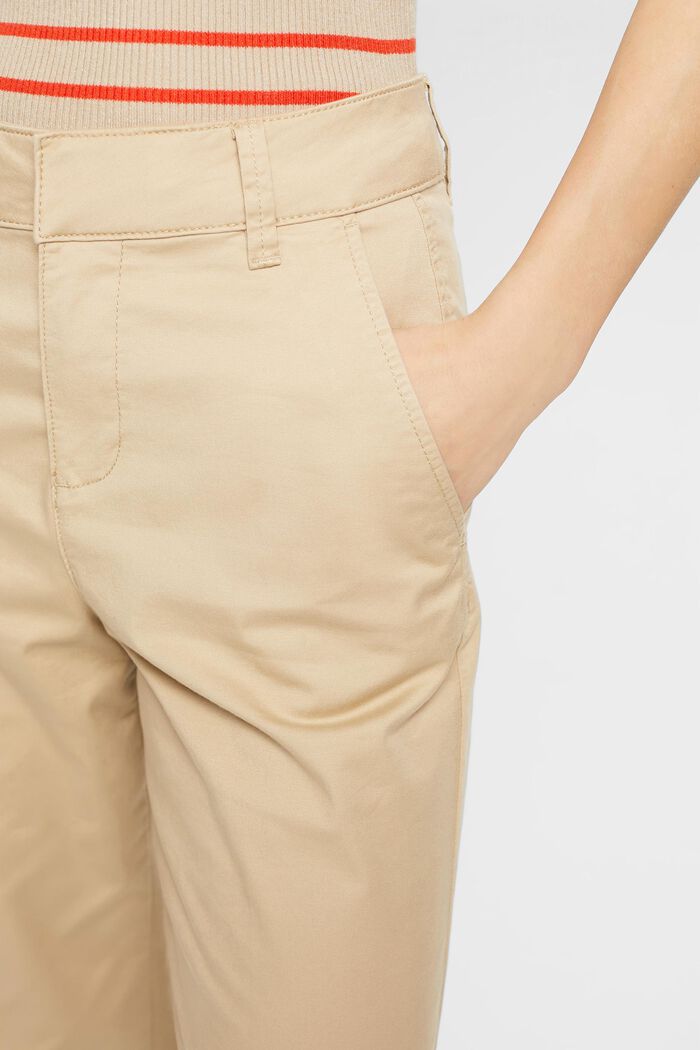 Pantaloni chino a vita alta e con gamba dritta, SAND, detail image number 2