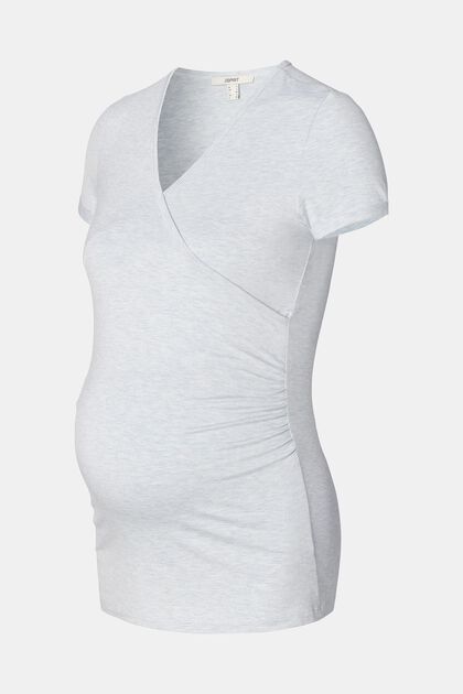T-shirt con effetto incrociato da allattamento