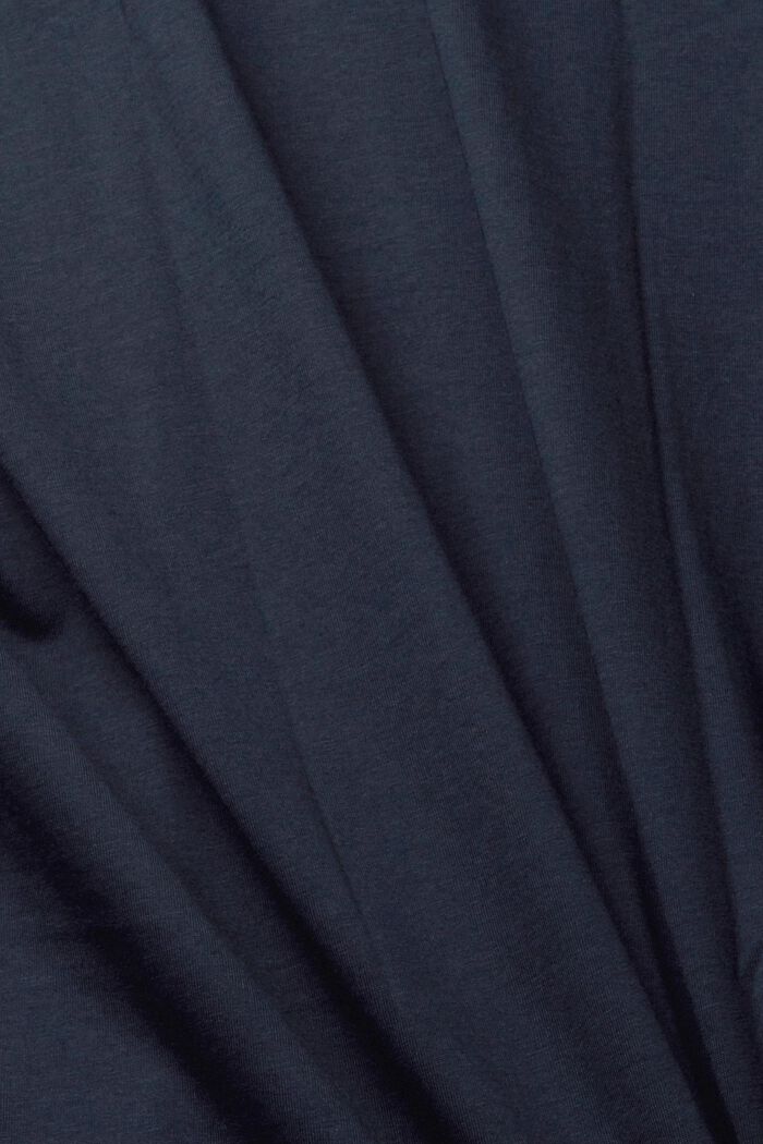 T-shirt con scollo a V in cotone sostenibile, NAVY, detail image number 1