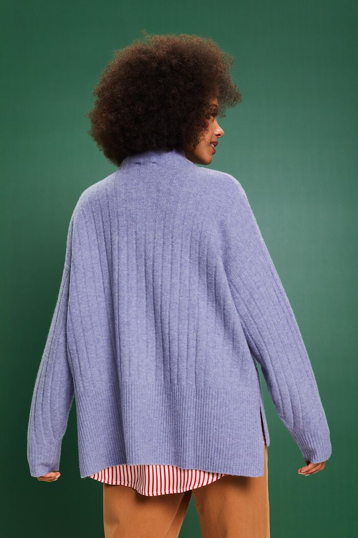 Pullover in maglia a coste piatte, BLUE LAVENDER, detail image number 2