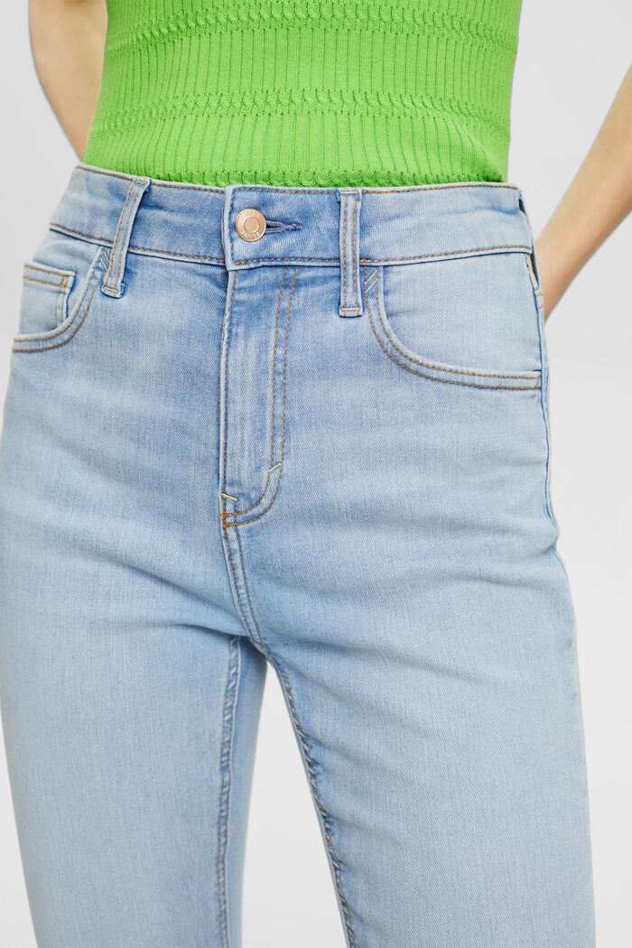 Jeans skinny a vita alta, BLUE BLEACHED, detail image number 4