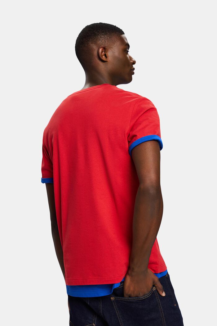 T-shirt unisex con logo, DARK RED, detail image number 4