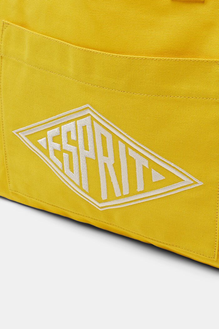 Tote Bag con logo in canvas, YELLOW, detail image number 1