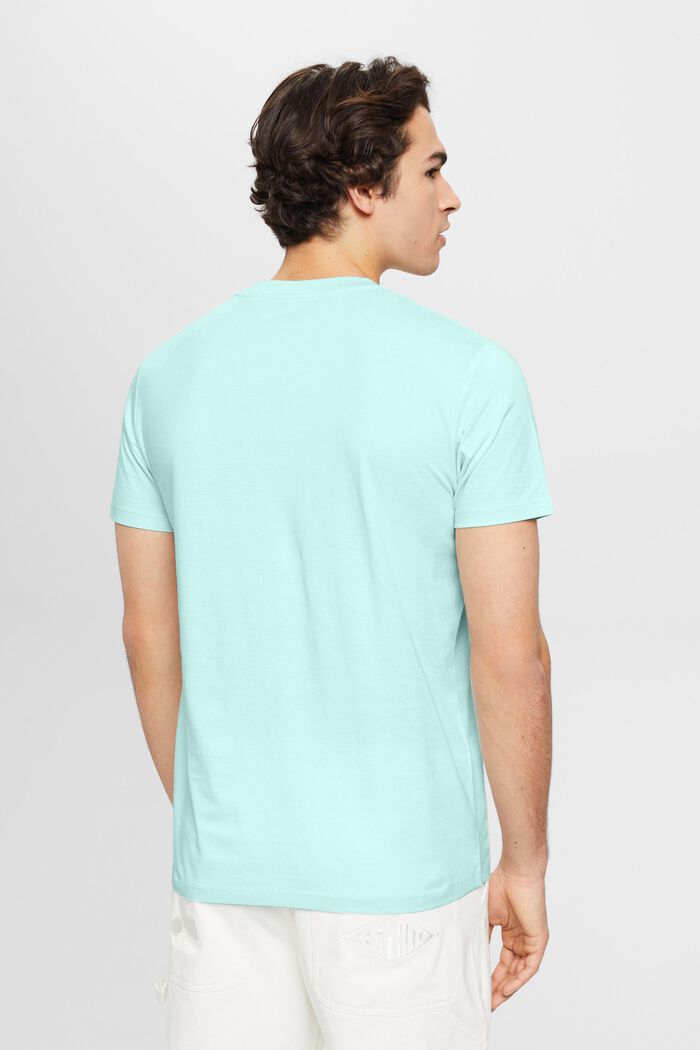 T-shirt girocollo in jersey, LIGHT AQUA GREEN, detail image number 3