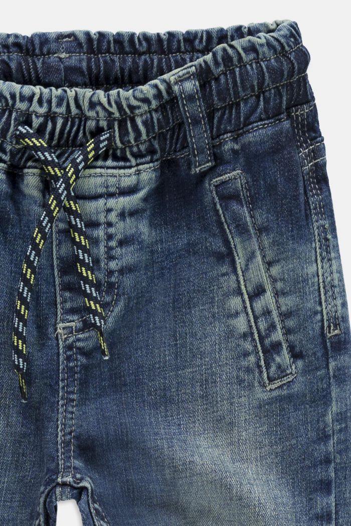 Jeans con coulisse in vita, BLUE MEDIUM WASHED, detail image number 2