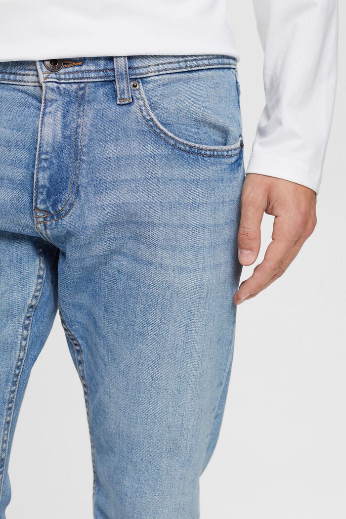 Jeans elasticizzati con cotone biologico, BLUE LIGHT WASHED, detail image number 0