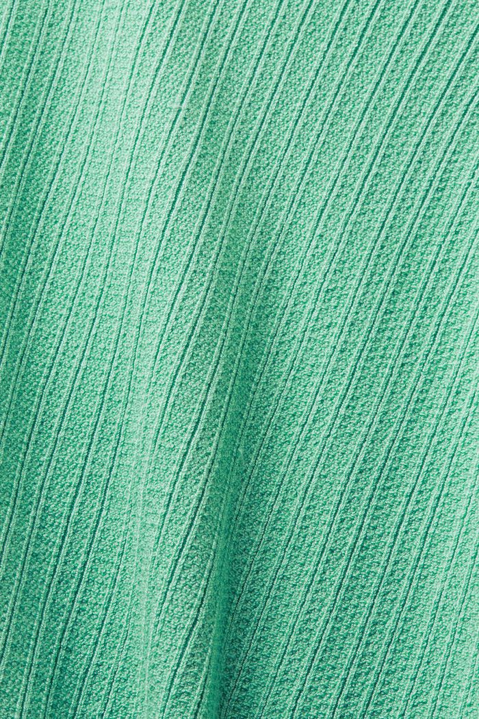Pullover in maglia a coste con cappuccio e zip, DUSTY GREEN, detail image number 6