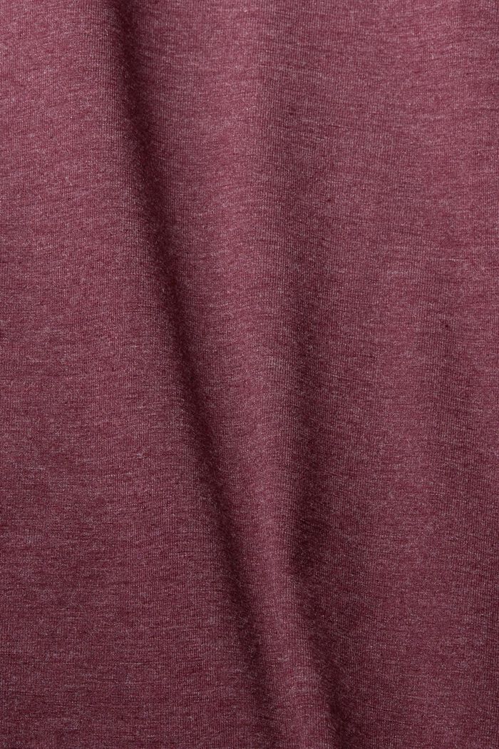 Maglia da pigiama a maniche lunghe, BORDEAUX RED, detail image number 4