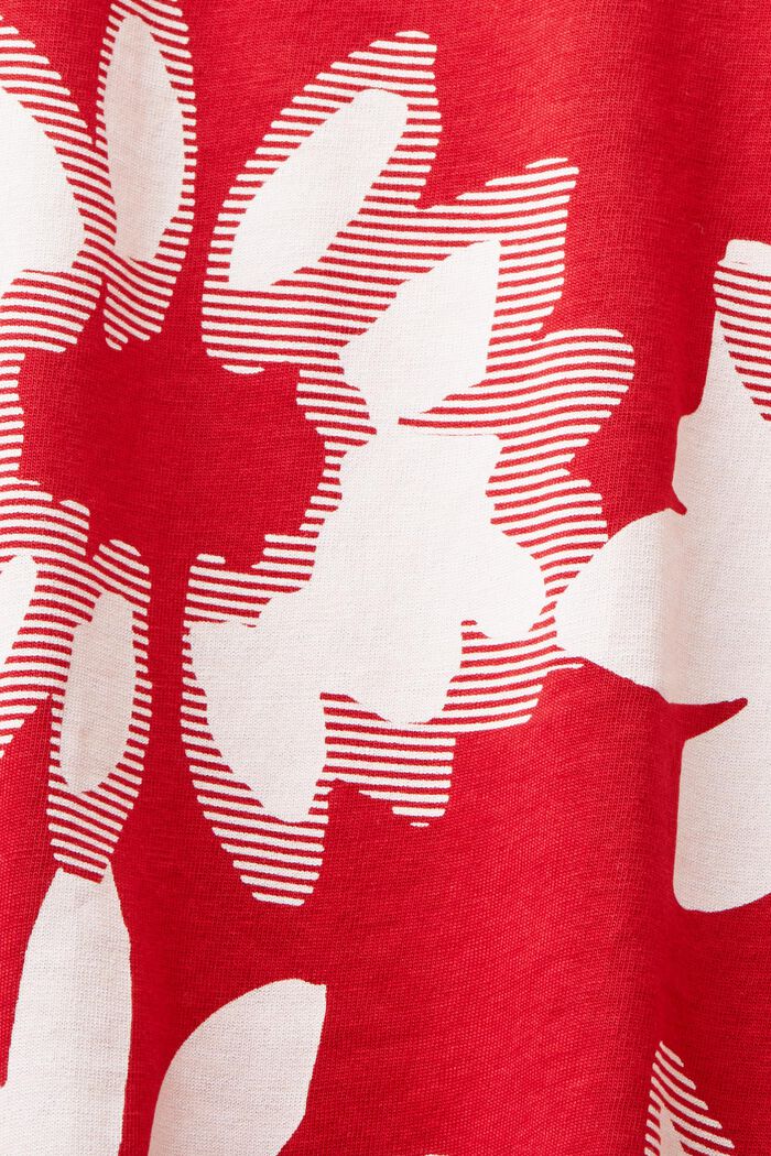 T-shirt con stampa a girocollo, DARK RED, detail image number 5