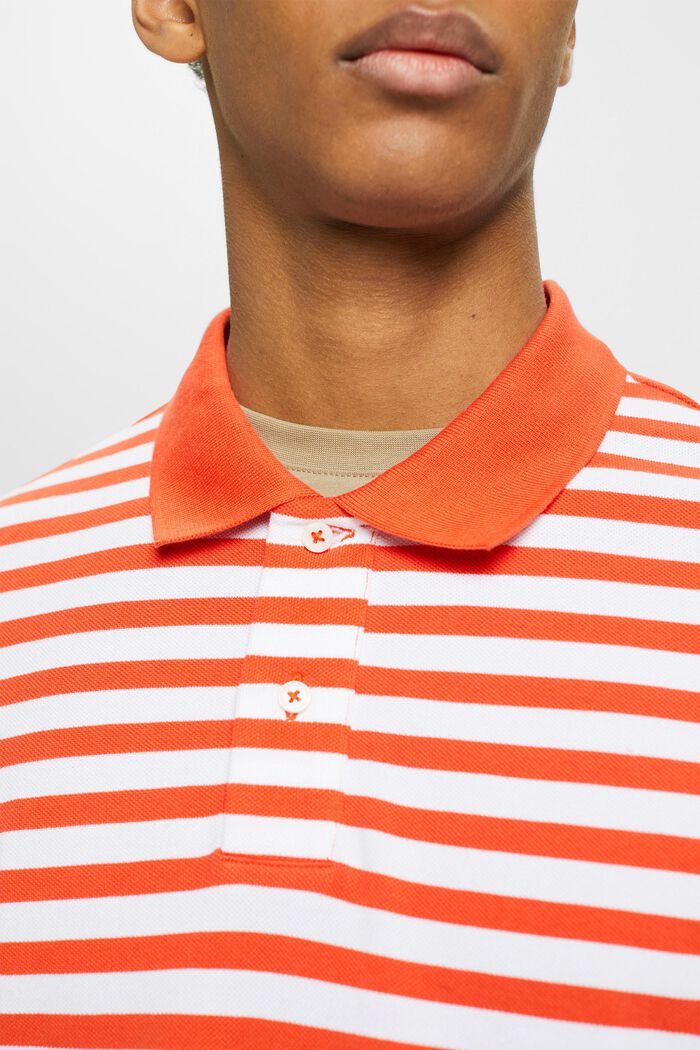 Polo a righe Slim Fit, ORANGE RED, detail image number 2