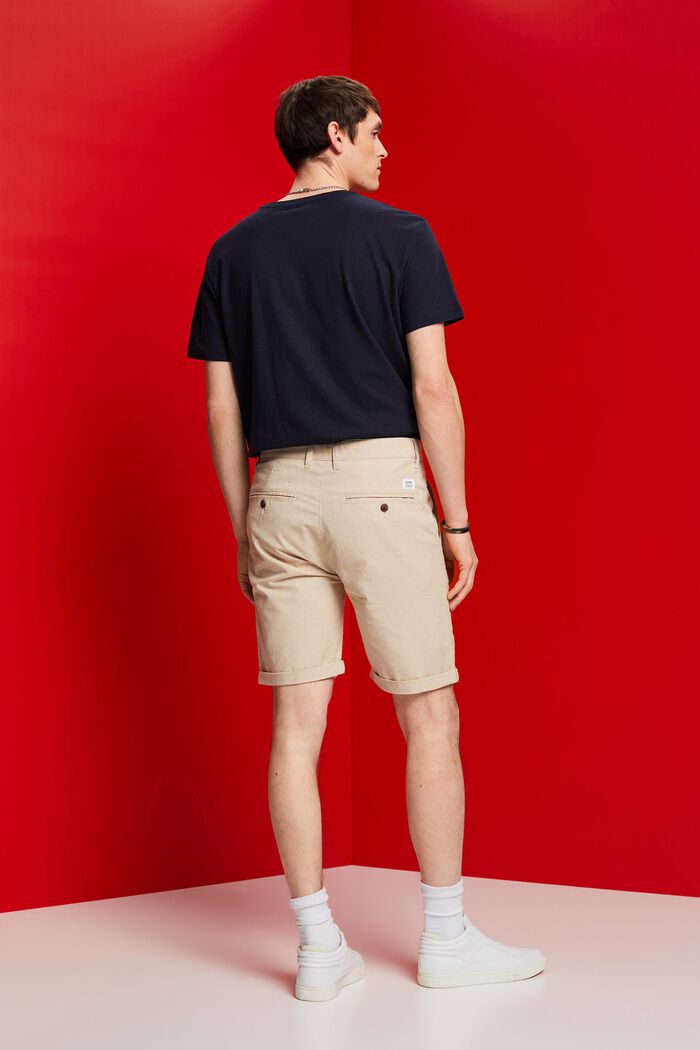 Pantaloncini chino bicolore, LIGHT BEIGE, detail image number 3