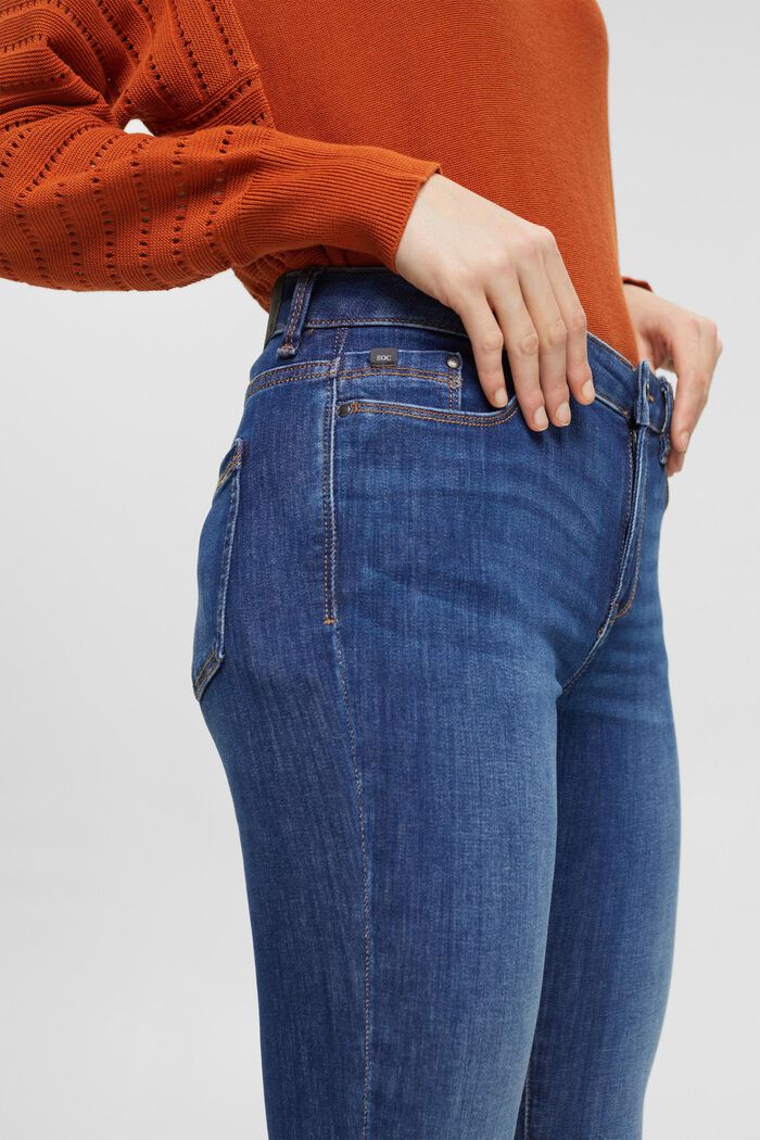 Jeans in cotone elasticizzato, BLUE DARK WASHED, detail image number 0
