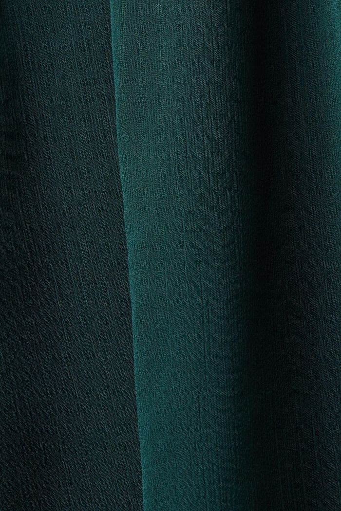 Blusa in chiffon arricciata, EMERALD GREEN, detail image number 5