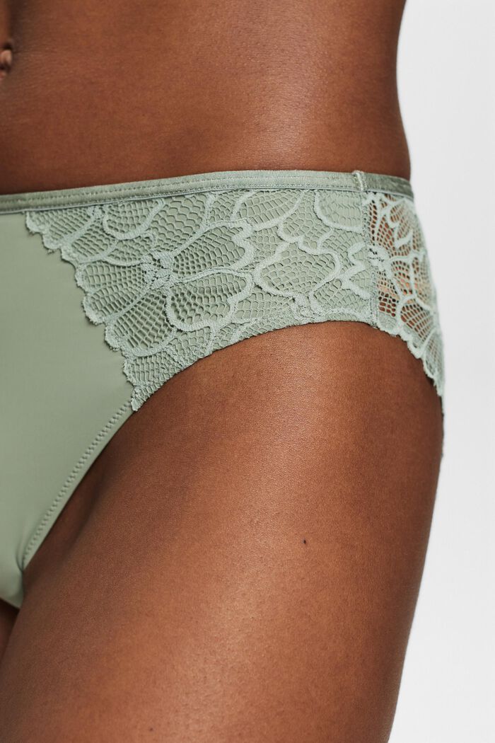 Slip in pizzo floreale, DUSTY GREEN, detail image number 2