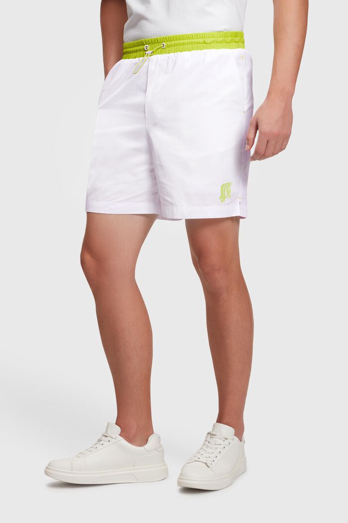 Shorts Relaxed con vita fluo, WHITE, detail image number 0