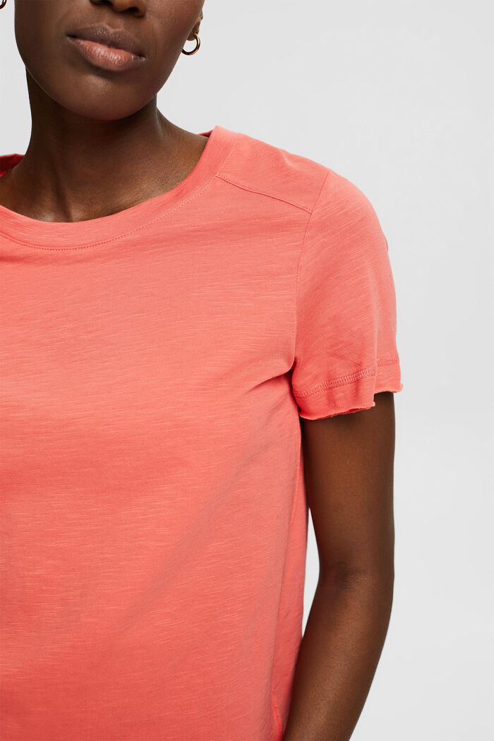 T-shirt in 100% cotone biologico, CORAL, detail image number 0