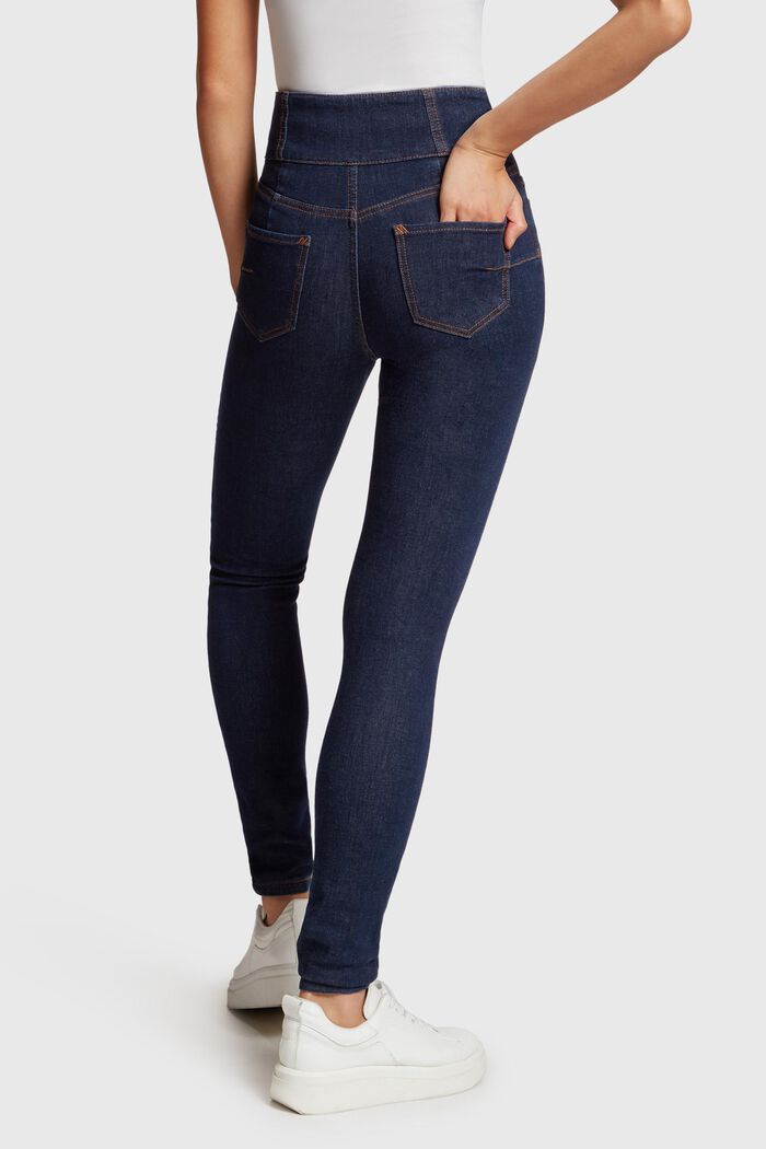 Body Contour: jeans skinny a vita alta, BLUE DARK WASHED, detail image number 1
