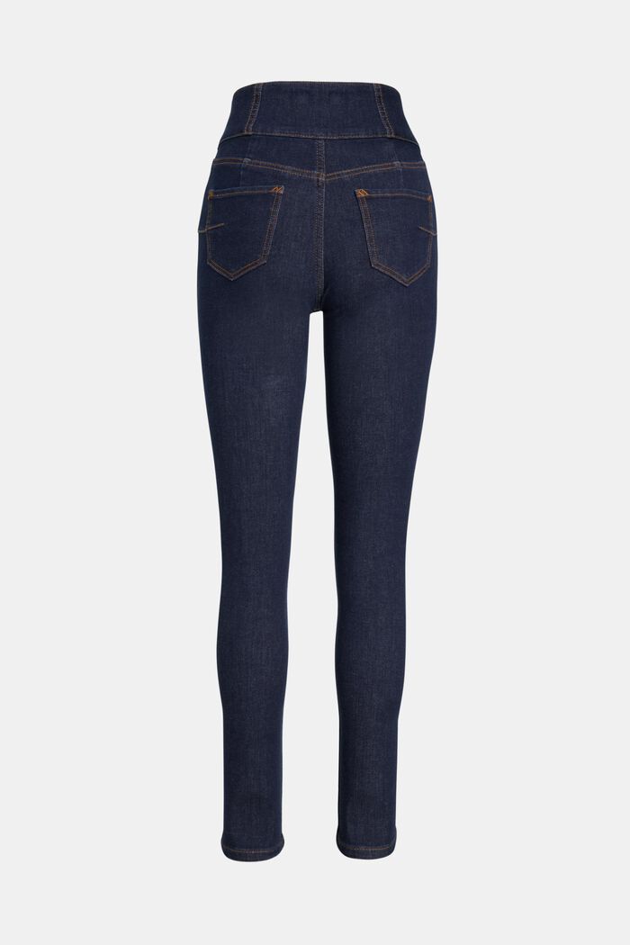 Body Contour: jeans skinny a vita alta, BLUE DARK WASHED, detail image number 5