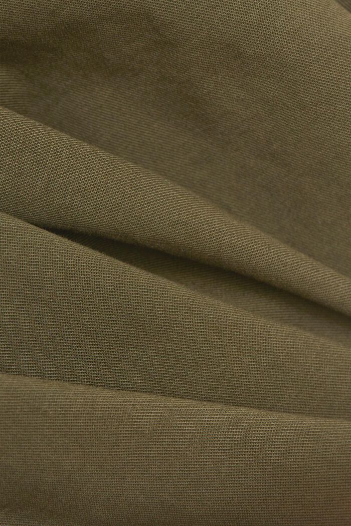 Shorts chino in cotone Pima biologico stretch, KHAKI GREEN, detail image number 4