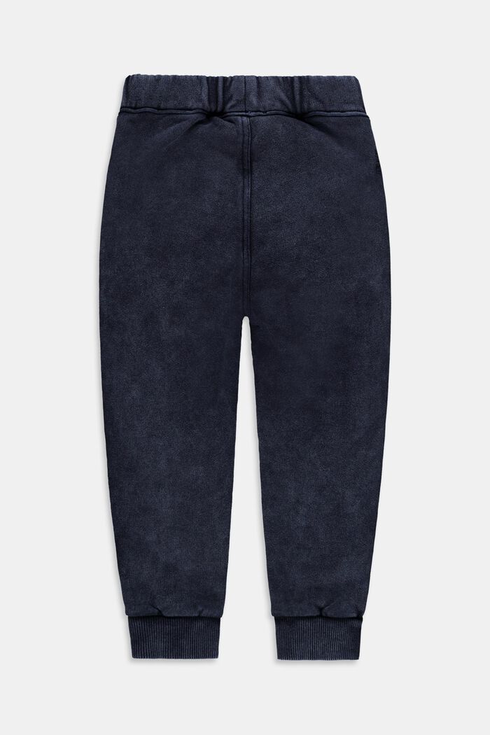 Pantaloni da jogging dal look lavato, 100% cotone, BLUE DARK WASHED, detail image number 1