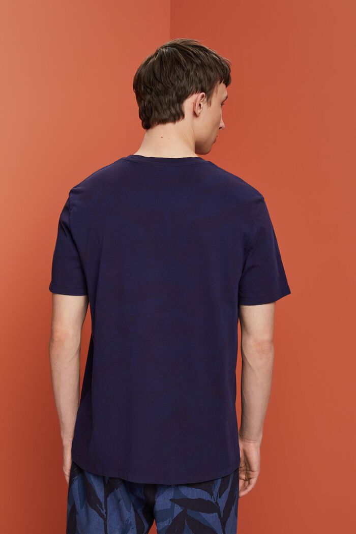 T-shirt girocollo, 100% cotone, DARK BLUE, detail image number 3