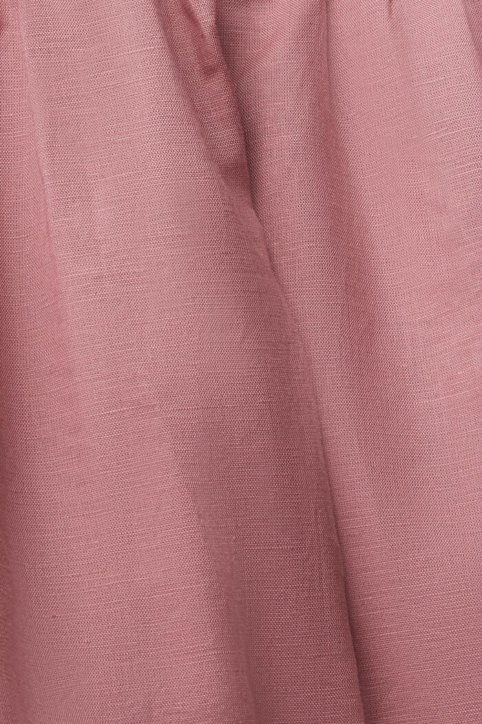 Minigonna in misto lino, MAUVE, detail image number 1
