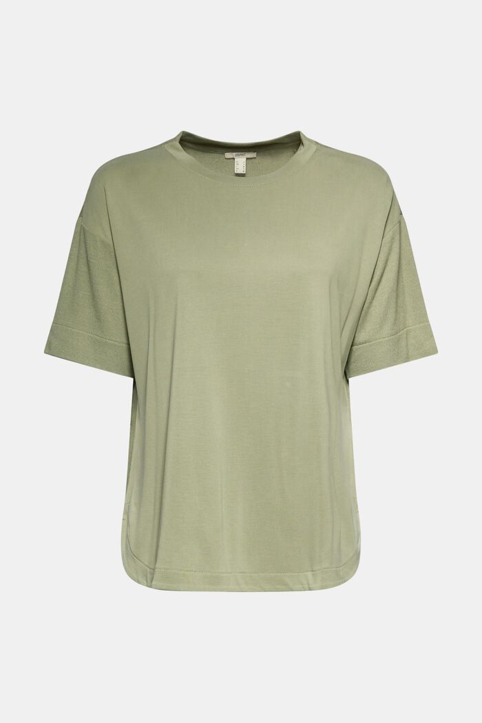 T-shirt con LENZING™ ECOVERO™, LIGHT KHAKI, detail image number 0