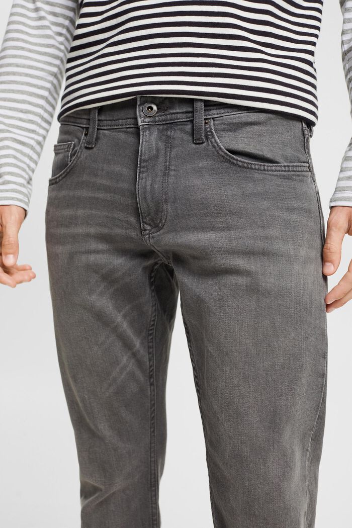 Jeans elasticizzati con cotone biologico, GREY MEDIUM WASHED, detail image number 2