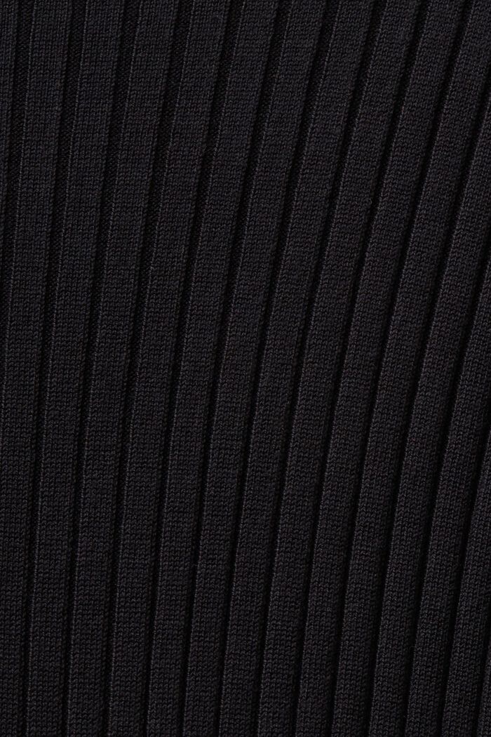 Abito maxi in maglia a coste, BLACK, detail image number 5