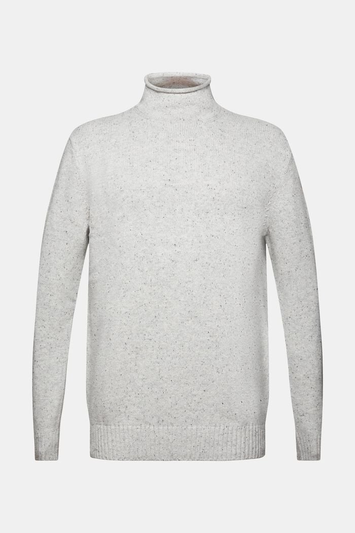 Pullover con collo a lupetto in misto lana, LIGHT GREY, detail image number 6