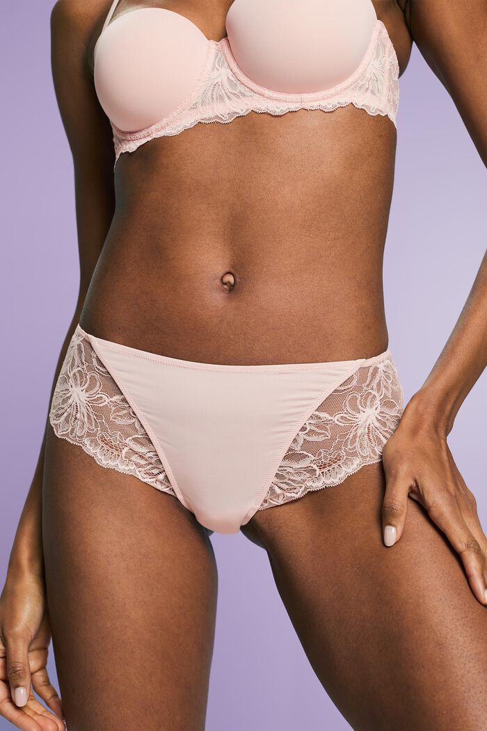 Culotte corte in pizzo alla brasiliana, LIGHT PINK, detail image number 1